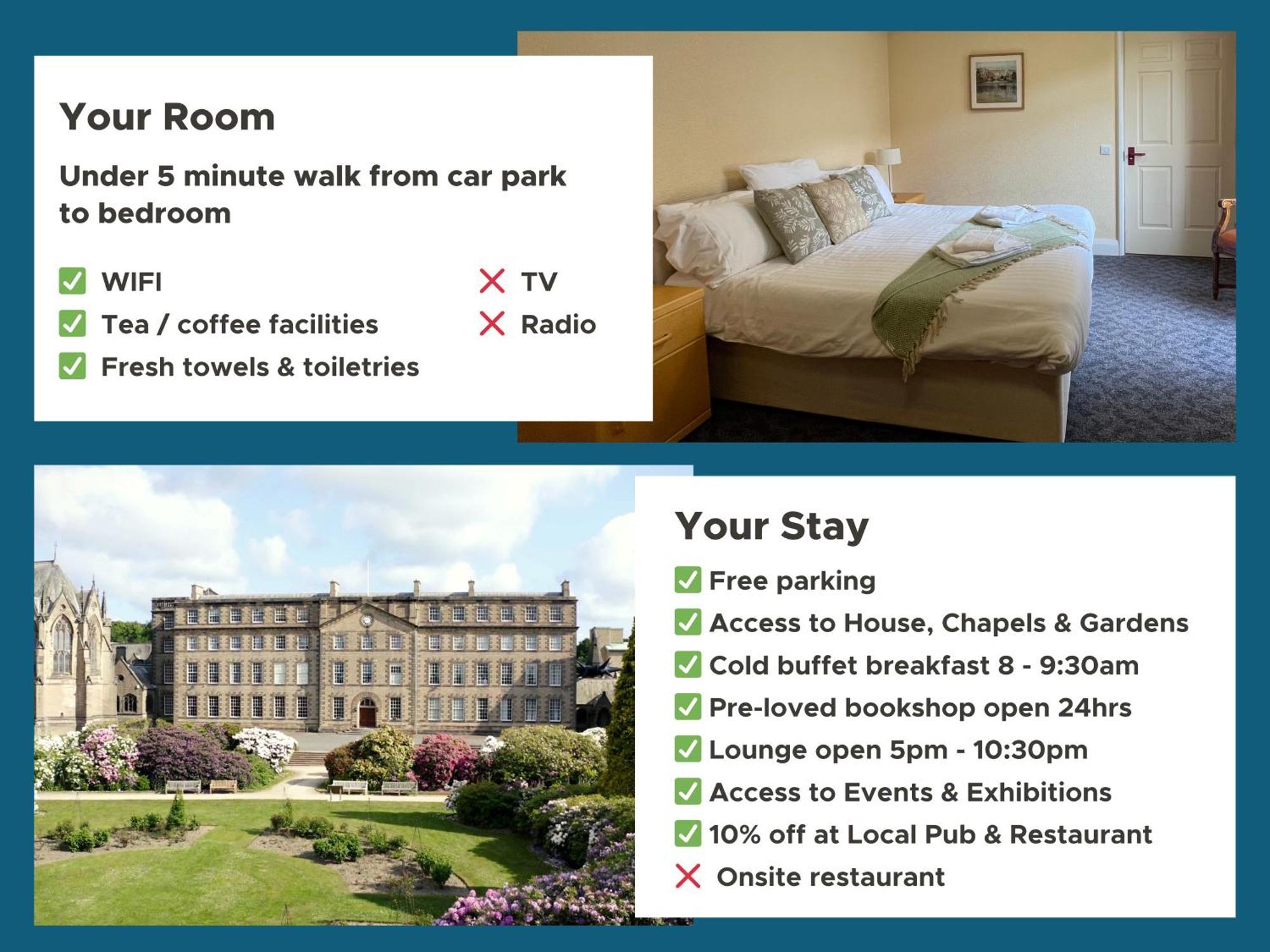 Bed and Breakfast Ushaw Historic House, Chapels & Gardens à Durham Chambre photo